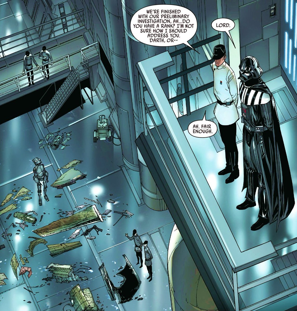 He said ummm excuse me?? I'm LORD vader smh[Star Wars: Darth Vader (2017) #8]