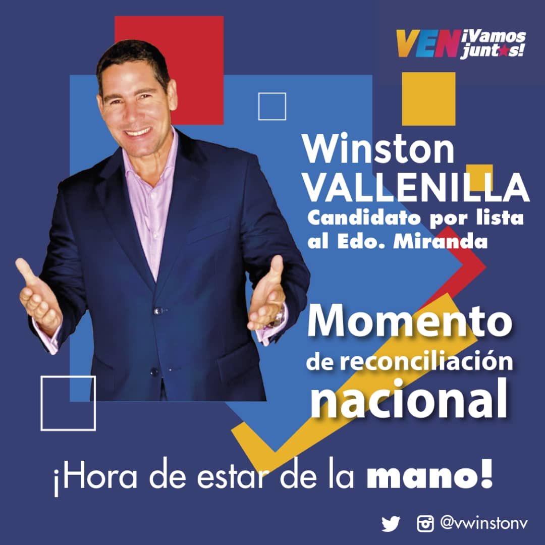 ¡Ya basta de conflictos! Es hora de estar de la mano y dar un paso al frente por Venezuela, por la vida, por proteger a la Familia y a nuestro pueblo🇻🇪

#VENVamosJuntos este #6Dic  a elegir y recuperar la Asamblea Nacional.

#VenceremosElBloqueoPetrolero