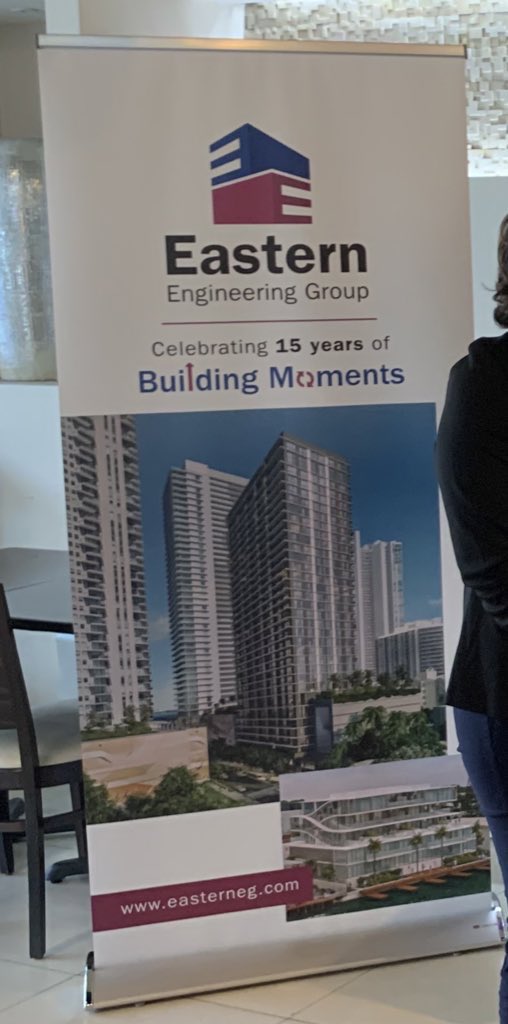 commishbermudez's tweet photo. Eastern Engineering Group, a company located in Doral, has participated in hundreds of different projects in our city.
Yesterday, alongside councilwoman @digcab, we had the opportunity of congratulating them on their 15th anniversary. https://t.co/0olflDeKom
