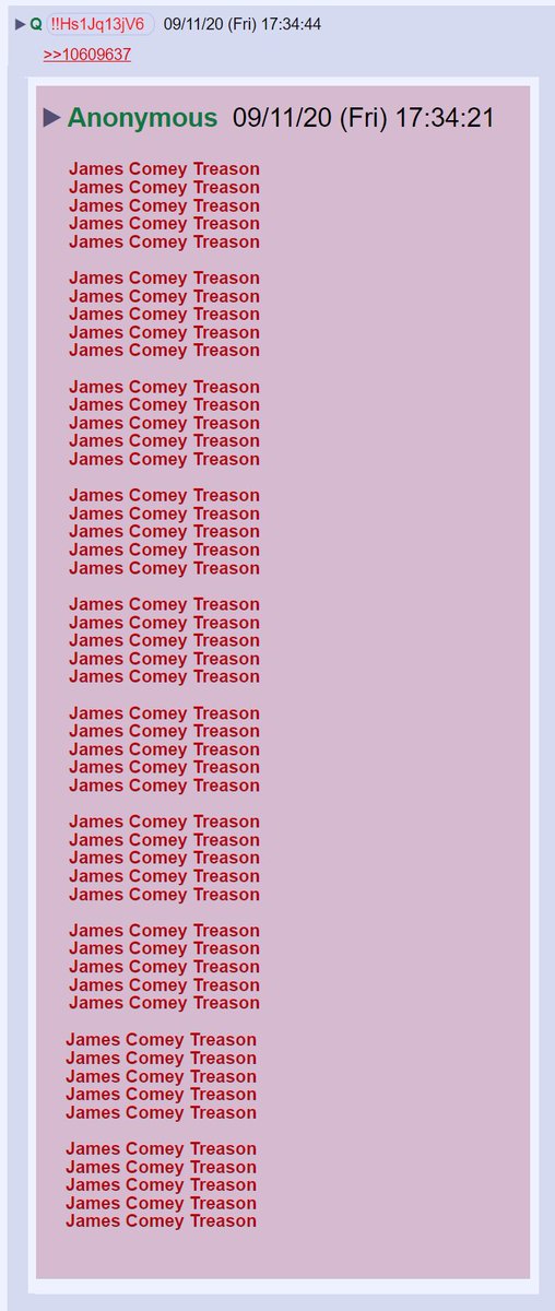 43) In honor of September 11, Q reposted an anon's twin towers of treason.