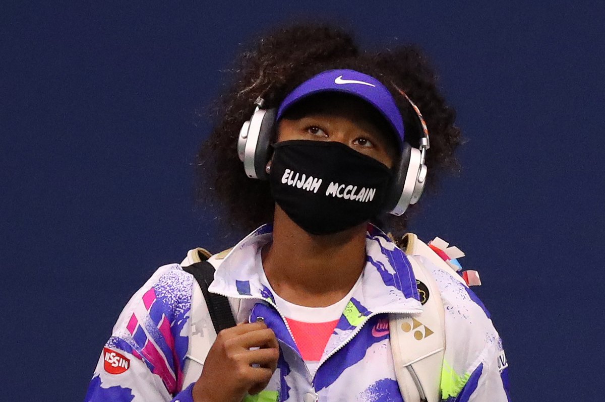 BleacherReport's tweet photo. .@naomiosaka used her platform during the U.S. Open to honor victims of racism and police brutality:

▪️ Breonna Taylor
▪️ Elijah McClain
▪️ Ahmaud Arbery
▪️ Trayvon Martin
▪️ George Floyd
▪️ Philando Castile
▪️ Tamir Rice https://t.co/WXD8lLY3ym