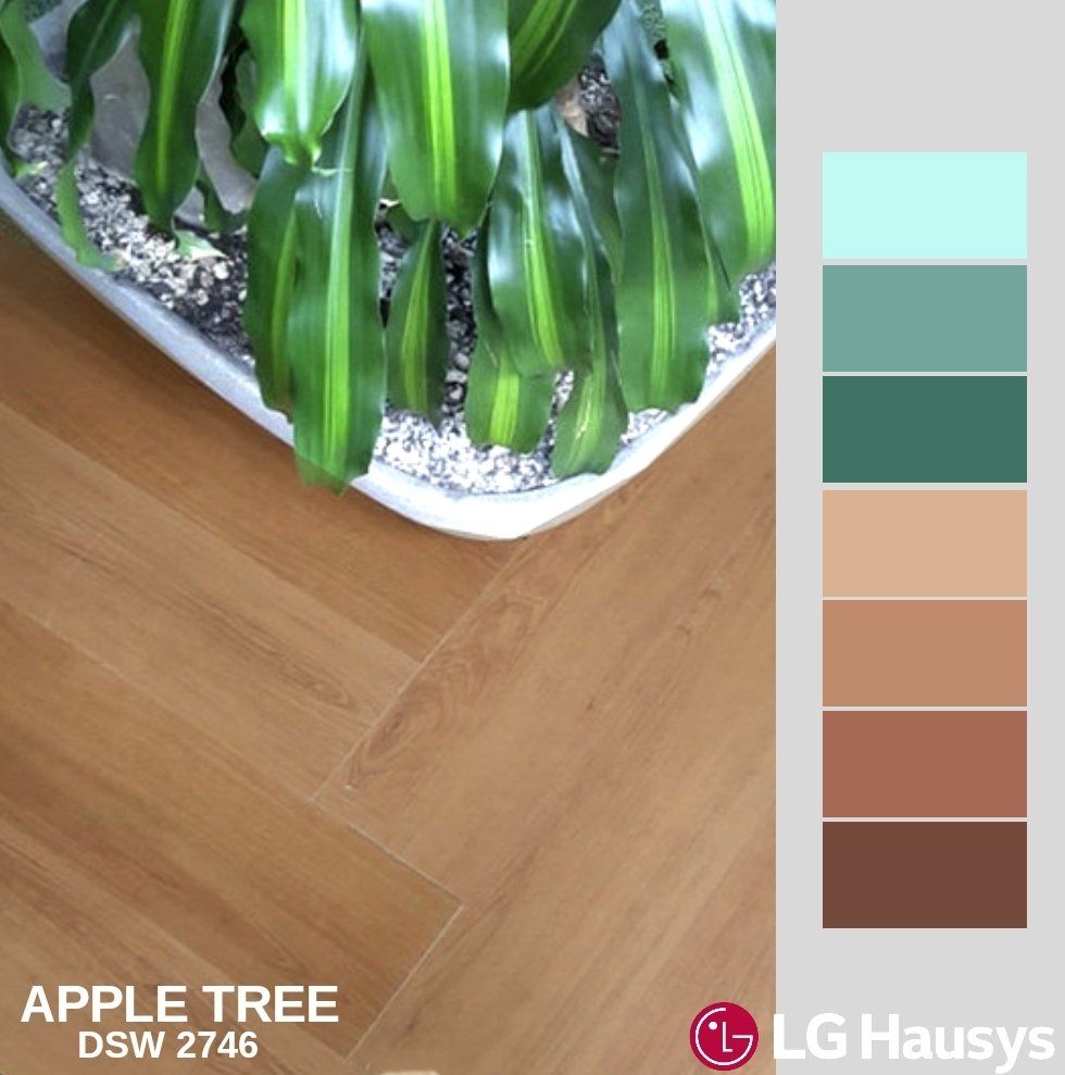 Calidez, Elegancia y confort definen la tonalidad Apple Tree. En formato de 18 x 92, cada listón se repite cada 29 piezas, aportando espacios más naturales.

¡Compra ahora la tendencia del 2021 TU PISO LG, será el protagonista!
#SabadoDeGanarSeguidores    #PisoLG #Pisos #LGHausys