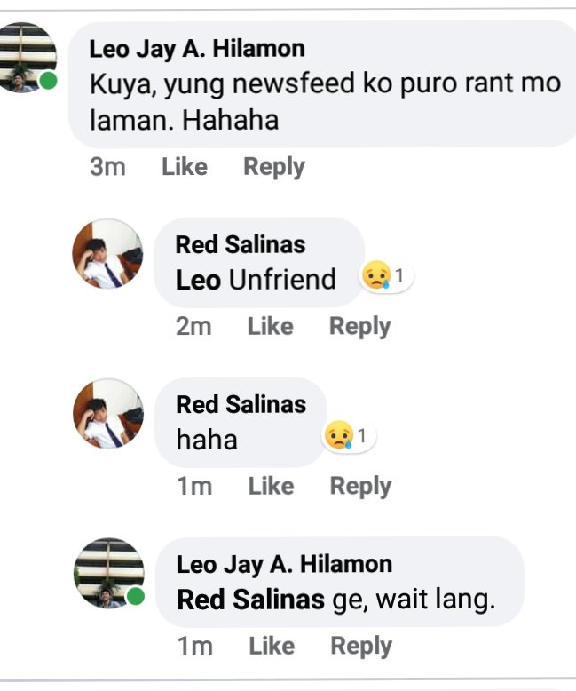 _JayRed752's tweet photo. First and foremost. Dili jud ko gapang Add friend sa fb cause I don't want others to get annoyed with my straightforward rants. If ur newsfeeds feels like in a burden, UNFRIEND. HAHA . Its just me, being mean. https://t.co/sWRcP3URC0