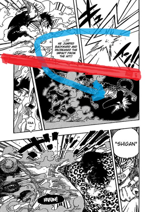 In this page the diagonal configuration + the black and white contrast of the third panel are used to invert the panel flow too!Miura use the same technique later in the Zodd fight by the way.