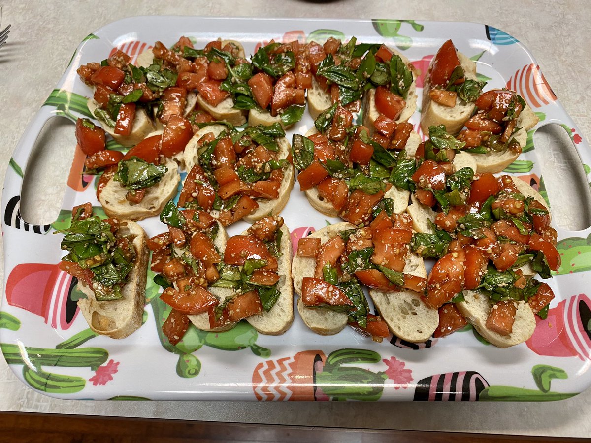AgriBlogger's tweet photo. Because I like #Food. Bruschetta and slow cooked #beef roast with Italian spices. https://t.co/KHPjoKoqjO