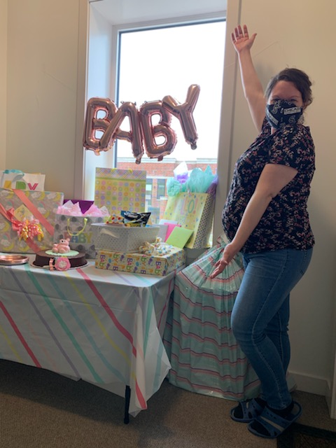 MsVega06's tweet photo. So grateful for my @D100Piper family for taking time to celebrate a huge milestone in my life. Thanks for your support &amp; generosity. Special thanks to @jungelsjuniors &amp; @JosephineSvec1 for driving to my home to set up my beautiful shower display! #wearepiper https://t.co/GB91jUyEl8