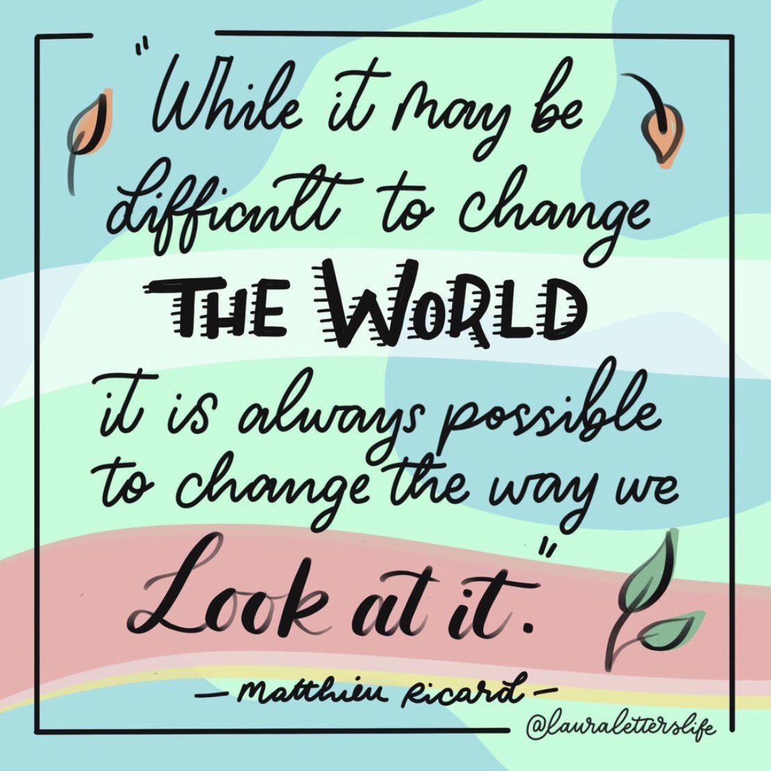 actionhappiness's tweet photo. While it may be difficult to change the world, it is always possible to change the way we look at it

Image: https://t.co/54lWO7aF8k https://t.co/dSYsCzzbt8