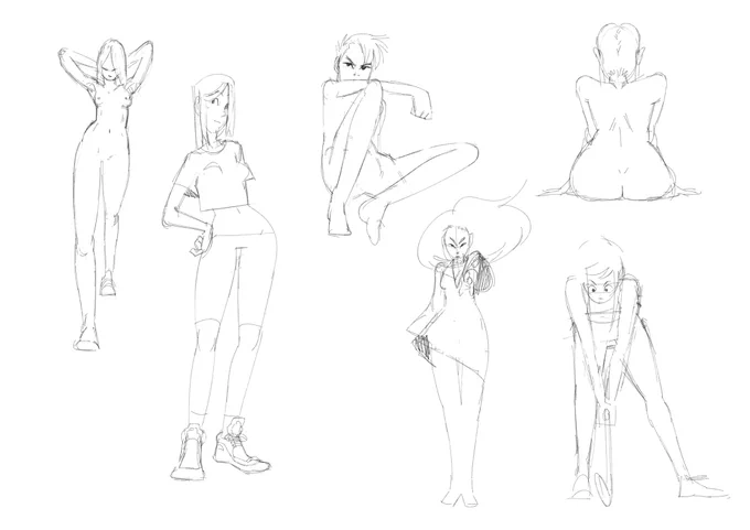 Trying to work with flow lines while designing characters 