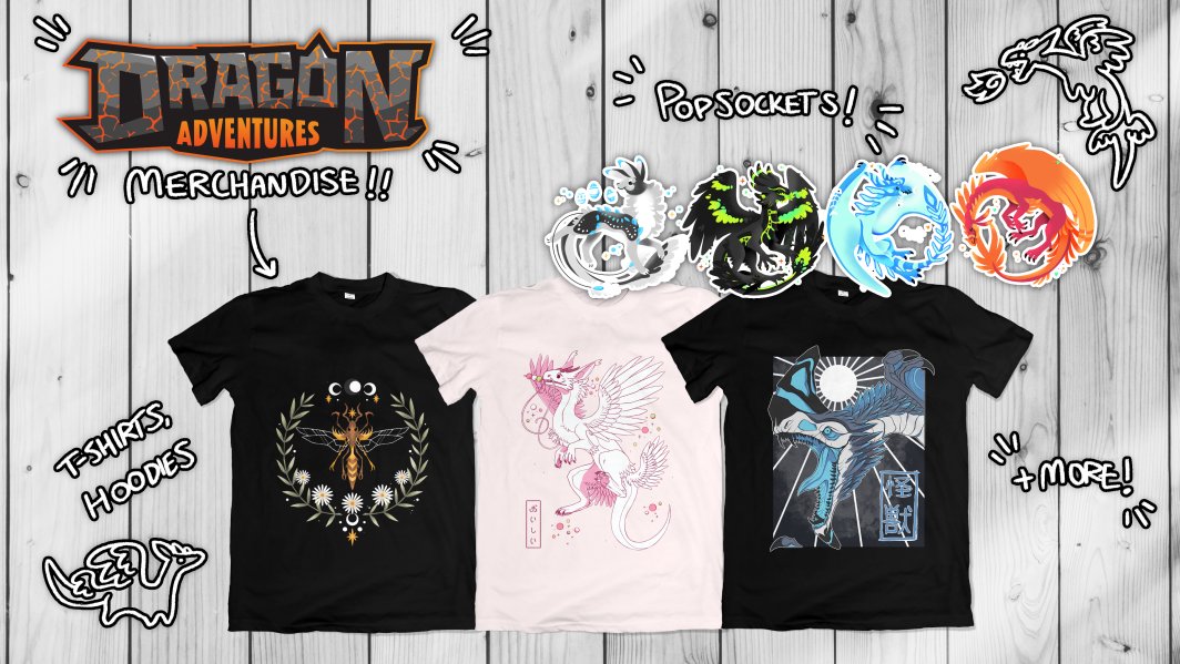 Sonar Games On Twitter Dragonadventures Now Has Merchandise While You Re Accessorizing Your Dragons Go Ahead And Grab Some Awesome Merch For Yourself Too Get It Here Https T Co N61367op3c And - roblox merchandise