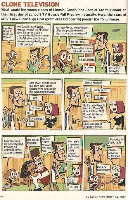 "Clone Television" promotional comic published in an issue of TV Guide 18 years ago.
Cleaned up and Inked by Dexter Smith &amp; I believe it was roughed by Carey Yost. 