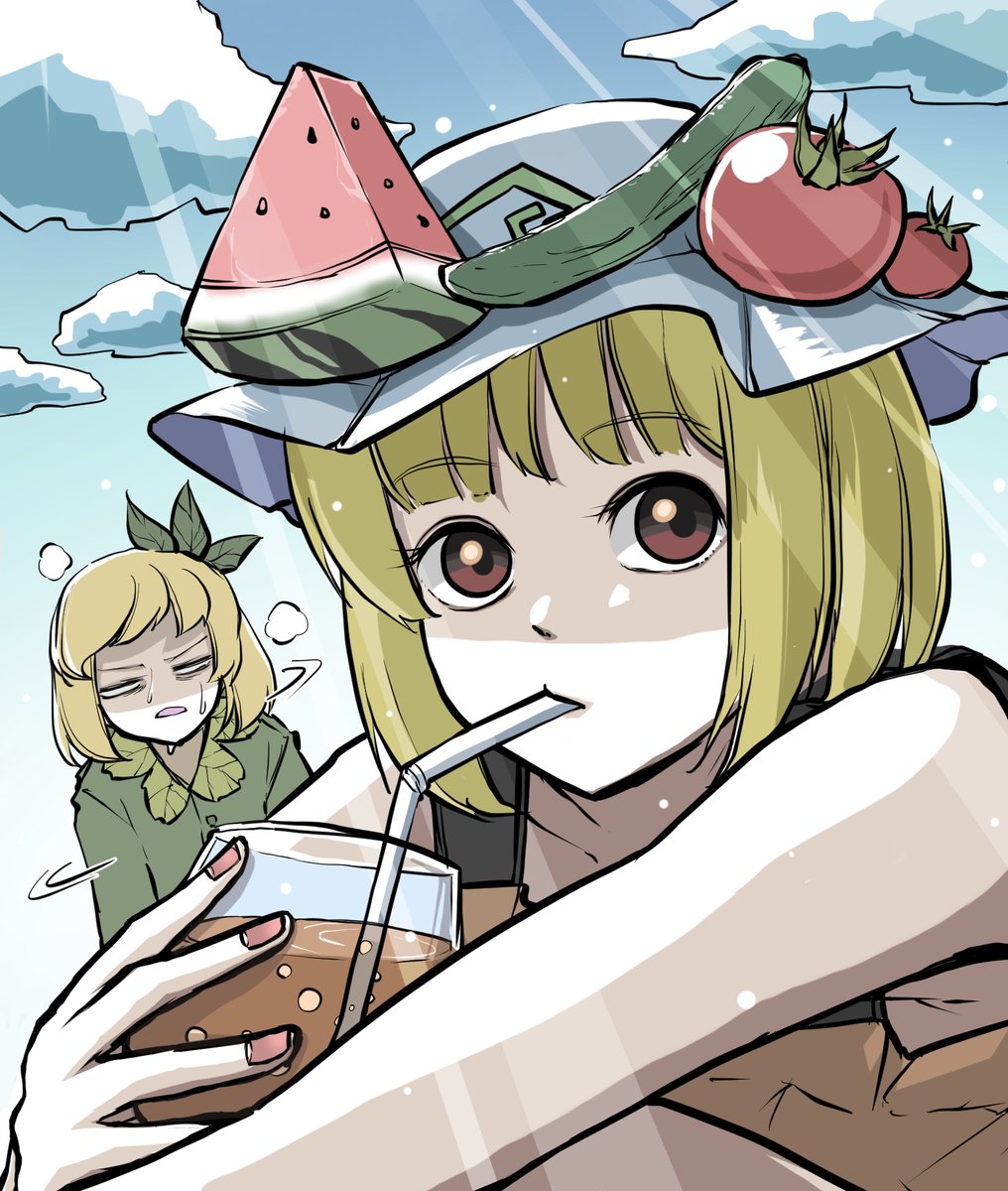 「夏姉妹 」|ぺろぽねそすのイラスト