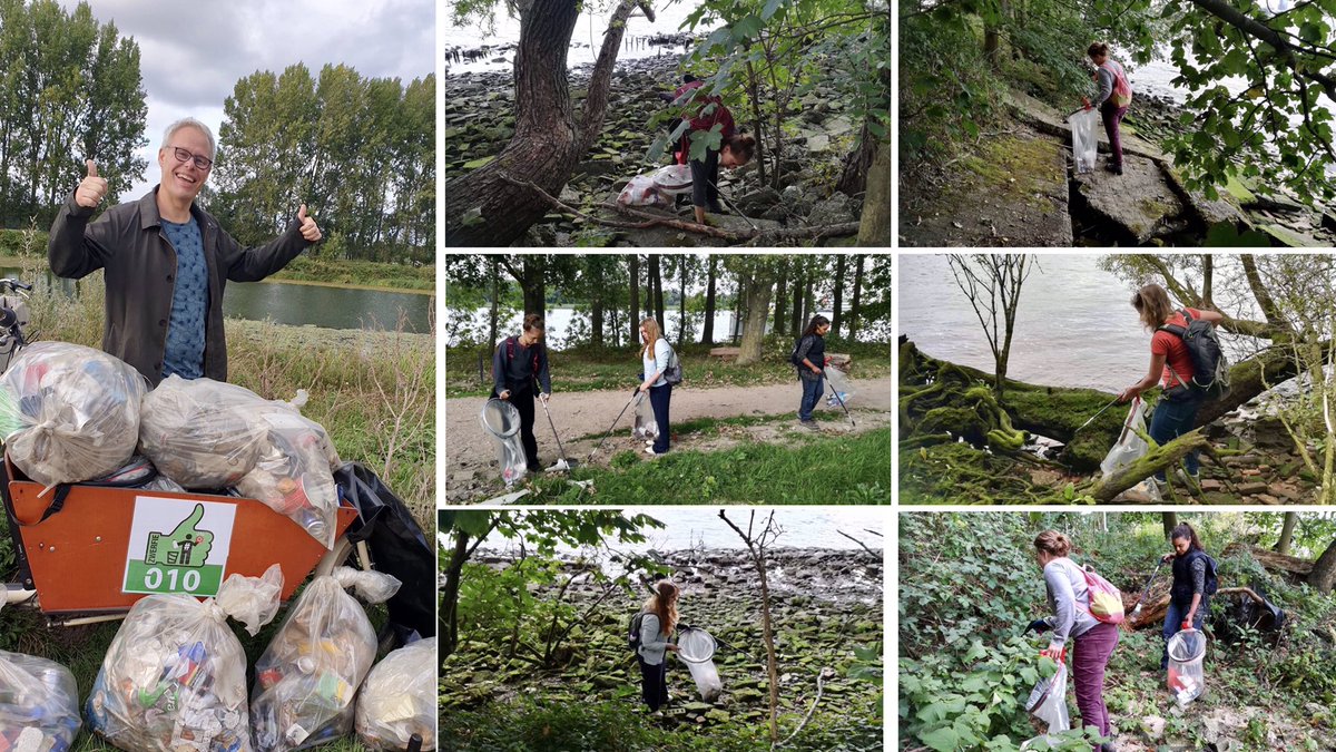 Vandaag de vloedlijn van het Eiland van Brienenoord opgeruimd met Marjolein, Laura, Nina, Mandy, Lody en Marijke. Zwerfiegids <a href="/irodermans/">Ivo Rodermans</a> vertelde over het eiland en afvalrapen. Oók heerlijk gepauzeerd bij Buitenplaats Brienenoord! :-))
#Parkenmaand in <a href="/Parken010/">Rotterdamse Parken</a>.