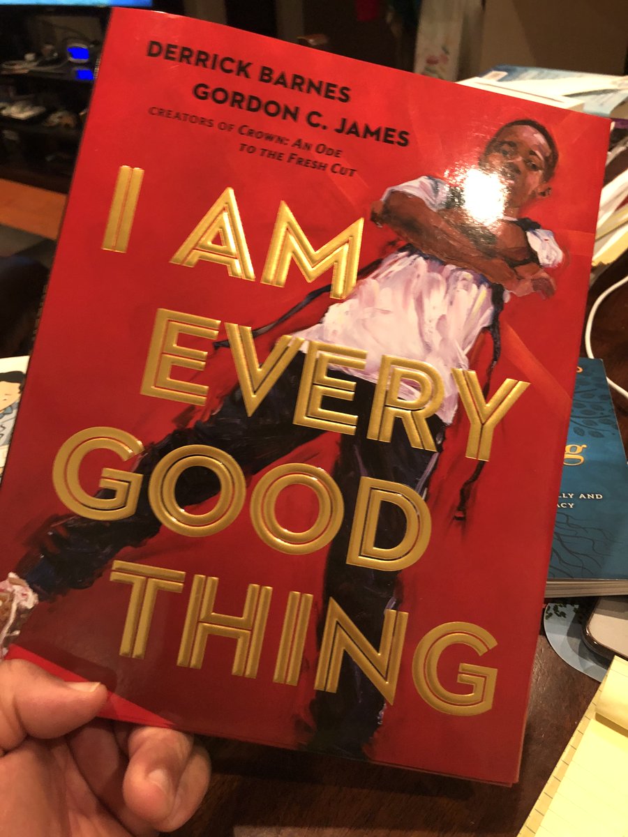 At  @TchKimPossible's suggestion, backed by a co-sign from  @Jess5th, I purchased and read “I Am Every Good Thing.” I had no idea what to expect and, for some reason, the book’s dimensions were larger than I expected. I couldn’t help but smile at the boy’s faces greeting me from