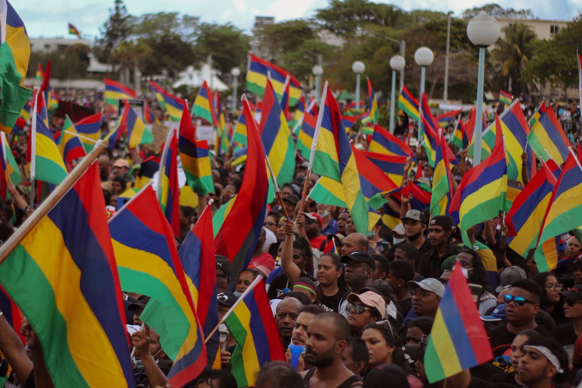 Adrian_Bund's tweet photo. #Protests resume in #Mauritius today. As controversies and political scandals continue to affect the country, many #citizens in the streets again march against the a form of dictatorship by the government with the #COVID19 and Quarantine Act.(Public protests began July 11 2020) https://t.co/rINeUjdw03