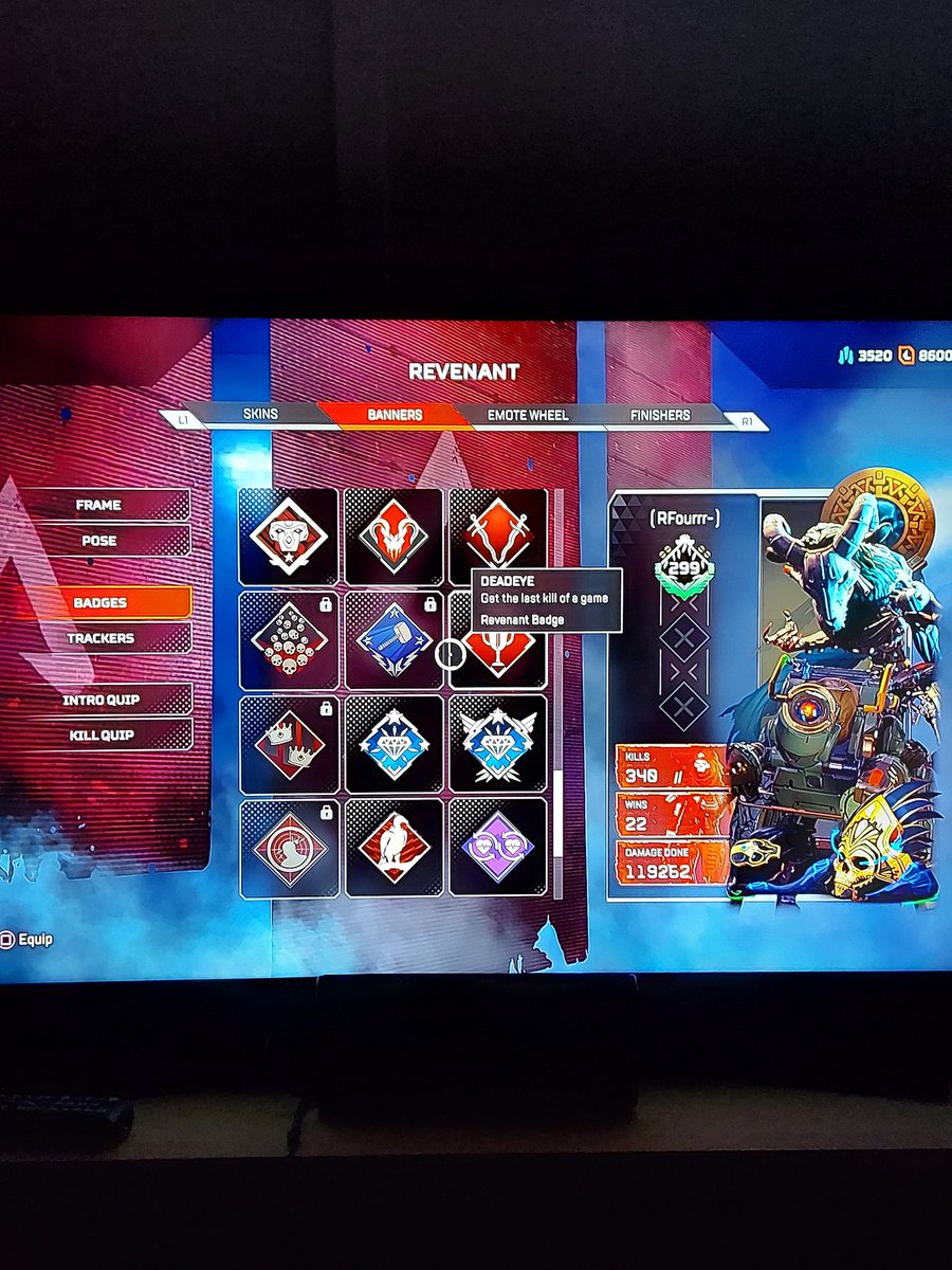 timmert1109's tweet photo. @PlayApex 
Dear Apex, 
Finally I made it to the 2k game with Revenant but sadly the badge is still on locked please fix this. https://t.co/xahzB1Rf4Z