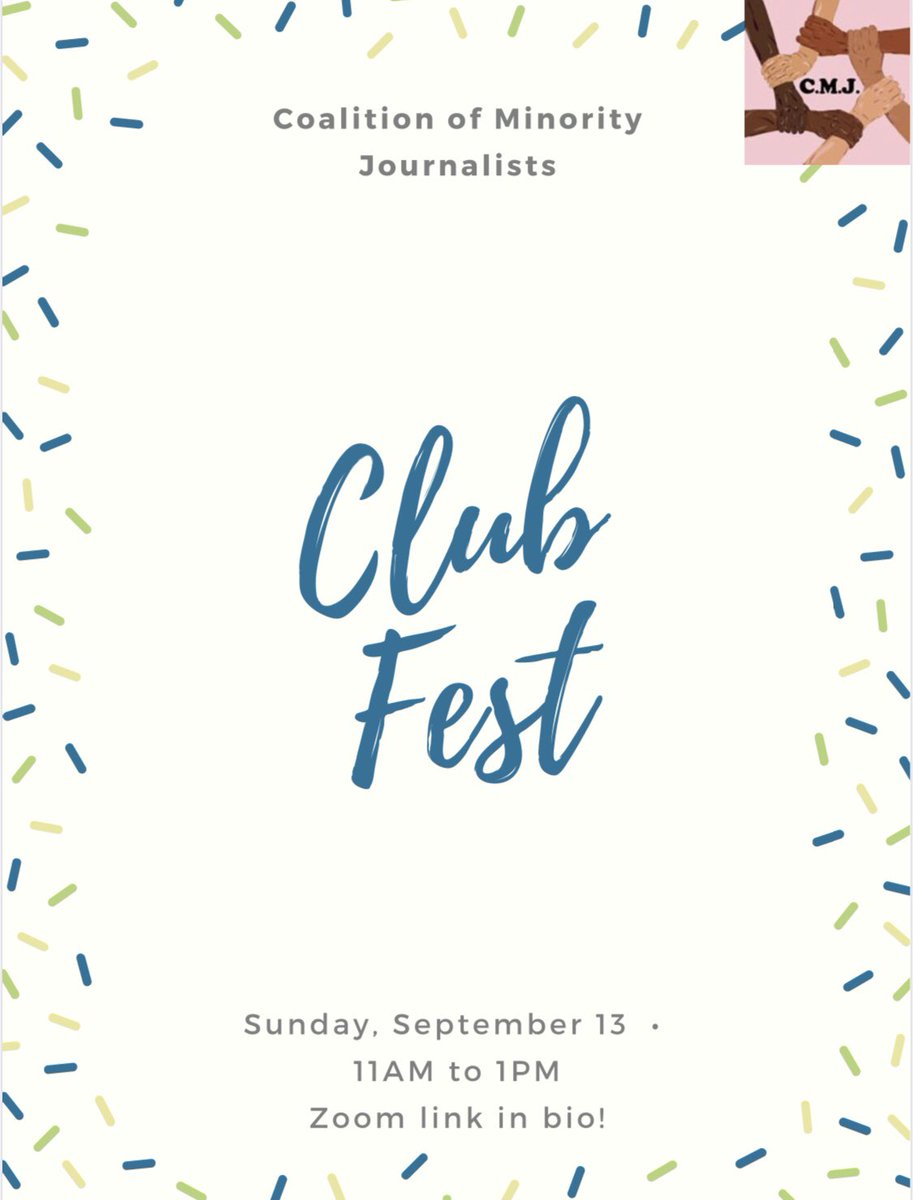 nyucmj's tweet photo. Join CMJ tomorrow at NYU Club Fest!  We will be discussing fall events and resources for student journalists. Zoom link in bio! #clubfest #nyu #nyujournalism #NYCjournalists #writerscommunity #PoC #LGBTQ #AAJA #NABJ #NAHJ #NLGJA https://t.co/Ym7P51f4GQ