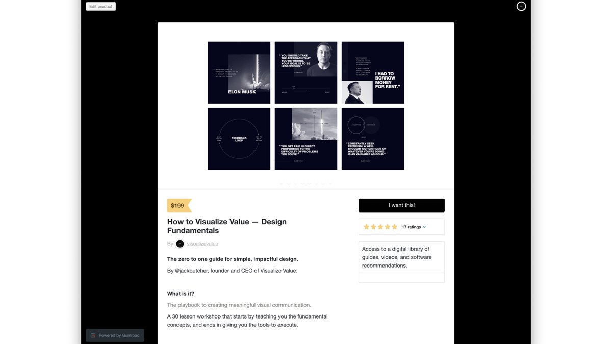 8/ With the audience growing as a result of following a specific process, the opportunity for product became obvious.How can I transfer this skillset to others? By building products that teach what I've learned.How to VV:  https://gumroad.com/l/mqQJL 