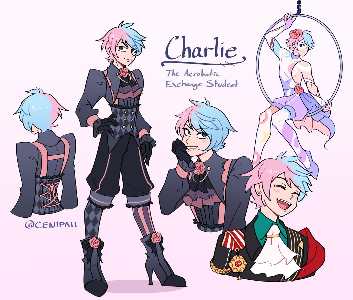ceniberi's tweet photo. Meet my second MC Charlie! He's from a different timeline than Hikari 😳👉🏽👈🏽

#obeyme #obeymemc #obeymejp https://t.co/9qcYzwld4n