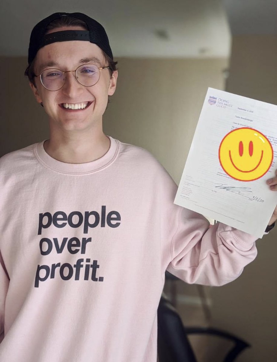 Congratulations to Pilam Alum Taylor Brandenberger for signing a job offer with the Ann Arbor Salvation Army to work as a housing assistance specialist! His job will be to help individuals facing homelessness caused by COVID-19. We are so proud of you!