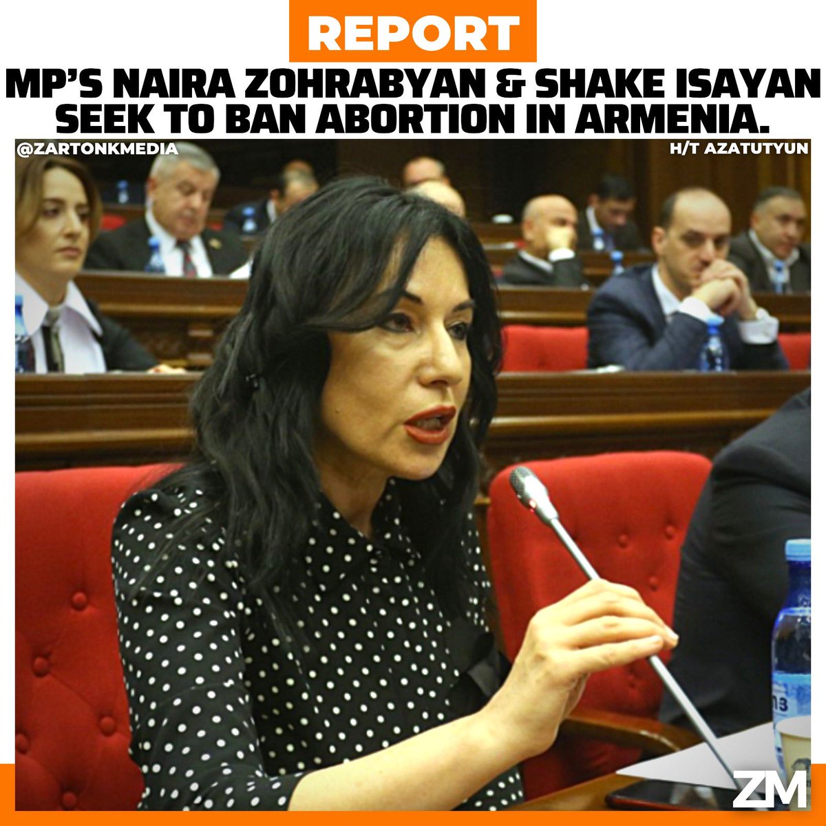 ZartonkMedia's tweet photo. MP’s Naira Zohrabyan &amp; Shake Isayan Seek To Ban Abortion In Armenia. https://t.co/B5qN1Pq6Im