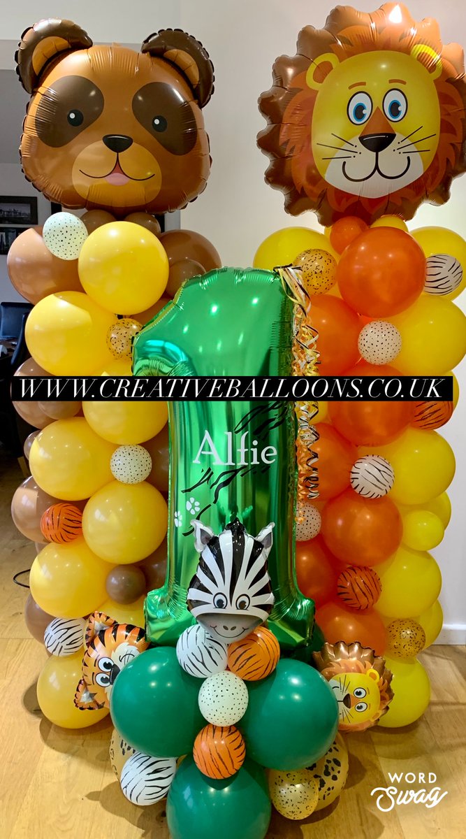 Today’s fun balloon delivery, just love my job!    #lovemyjob #balloons #1st #safariballoons #creativeballoonco