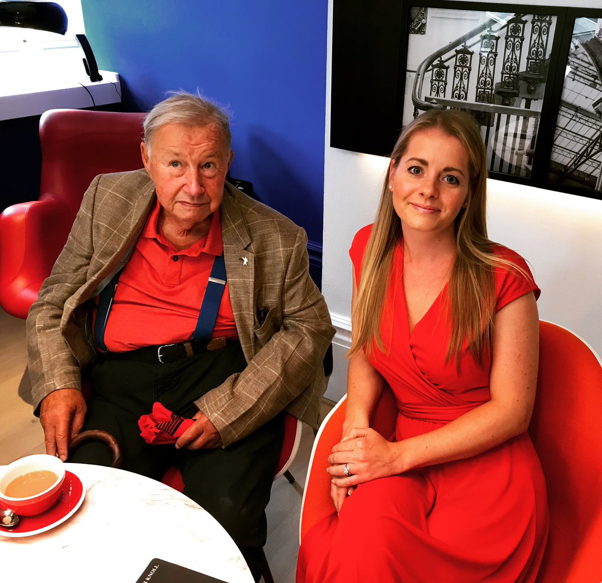 RIP Sir Terence - it was a privilege meeting you. Your wit, charm and blue braces didn’t disappoint. What an extraordinary legacy you’ve left behind 💙 #TerenceConran #designlegend