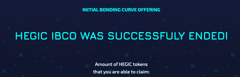 DeFi_Dad's tweet photo. 🧙‍♂️@HegicOptions just pulled off the smoothest token offering since YFI. And least stressful.

👌Also, claiming was instantly available 1 second after completion at 3 pm EST on the dot.

🦄I would love to see more IBCO (Initial Bonding Curve Offerings) after experiencing this. https://t.co/aZRDR5lgI9