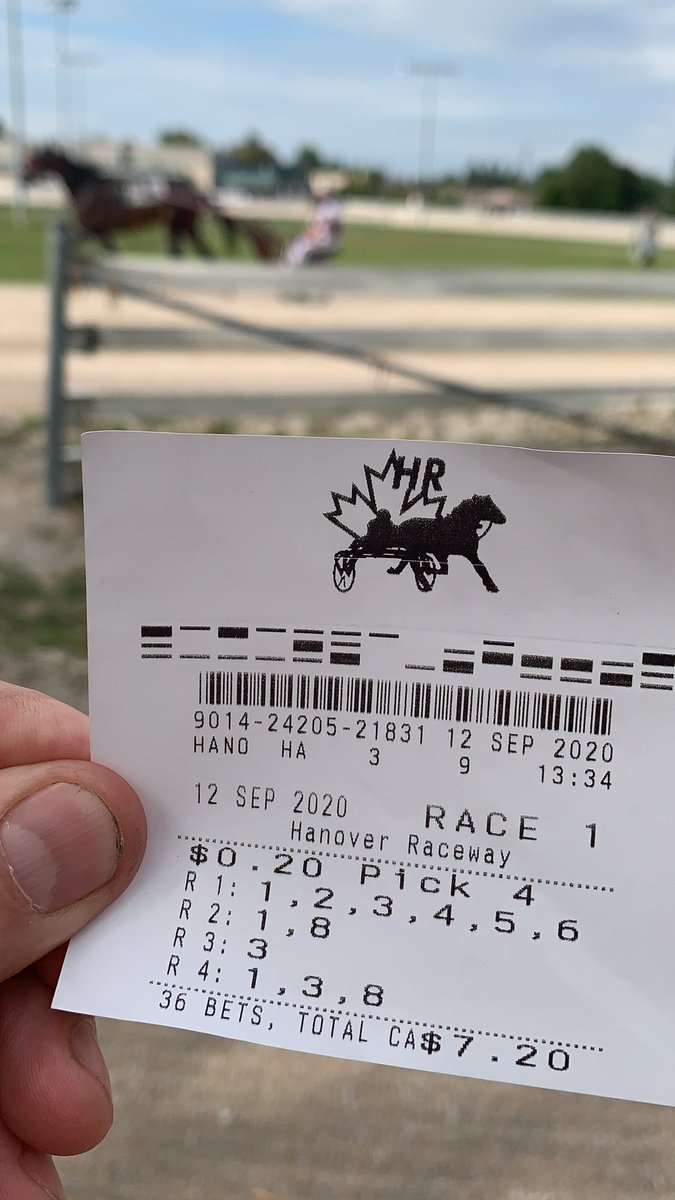 My first <a href="/CatchDriverGame/">Catch Driver</a> pick 4 wager of the year! #Boom to easy!! 
Great day for racing <a href="/HRaceway/">Hanover Raceway</a>