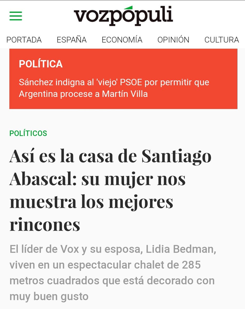 dramatictone's tweet photo. "El casoplón del coletas" vs "el espectacular chalet decorado con muy buen gusto". https://t.co/BWNbYz82f3