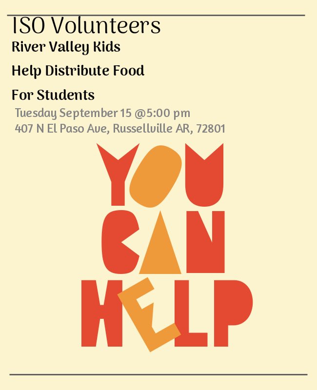 ATU_ISO's tweet photo. Coming Tuesday at 5- Mark your calendar. 

‘Helping others is just as important as helping yourself. There is no greater joy or greater reward than to make a fundamental difference in someone’s life. Our small help can change someone’s life.’
You can help. 

Come join us. https://t.co/yerc57w5lw