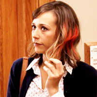 3. ANN PERKINS .--because she's my girlfriend- she was also in love with leslie - bisexual haircut me thinks- just look at her, she radiates bi energy