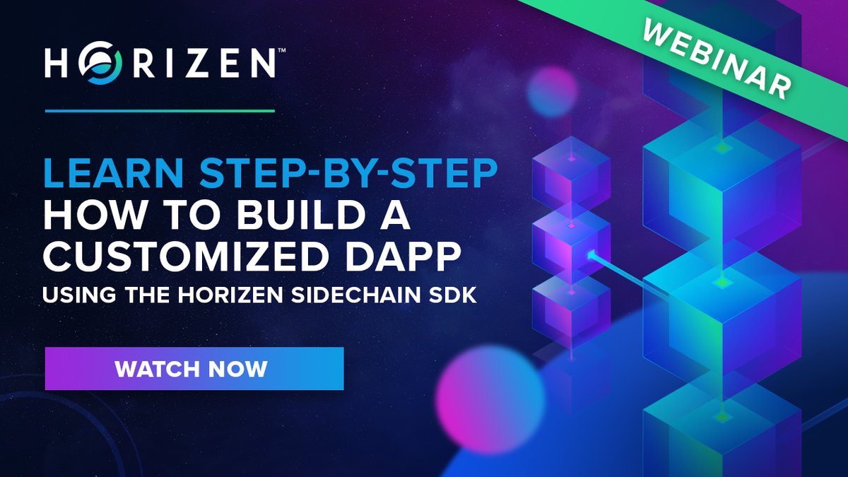 Did you miss our technical webinar How to Build A Customized DApp on Horizen? 

Well, don't worry! You can watch (or rewatch 😉) the recording of our webinar on Zoom. 

Follow our Engineering team as they go through the process of building a custom dapp. 

bit.ly/35vzKXJ