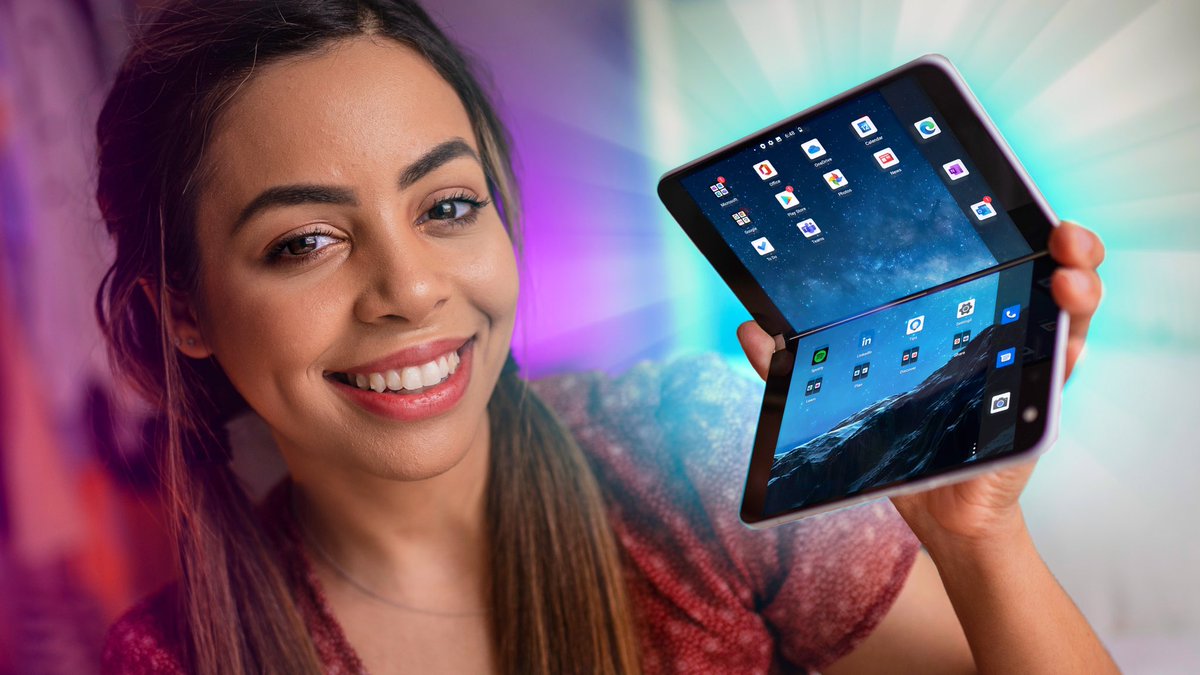 itskrystallora's tweet photo. New video!!! My initial thoughts on the Surface Duo! ✌🏽- https://t.co/yEfeSNyJeG https://t.co/LE6vytbvOK