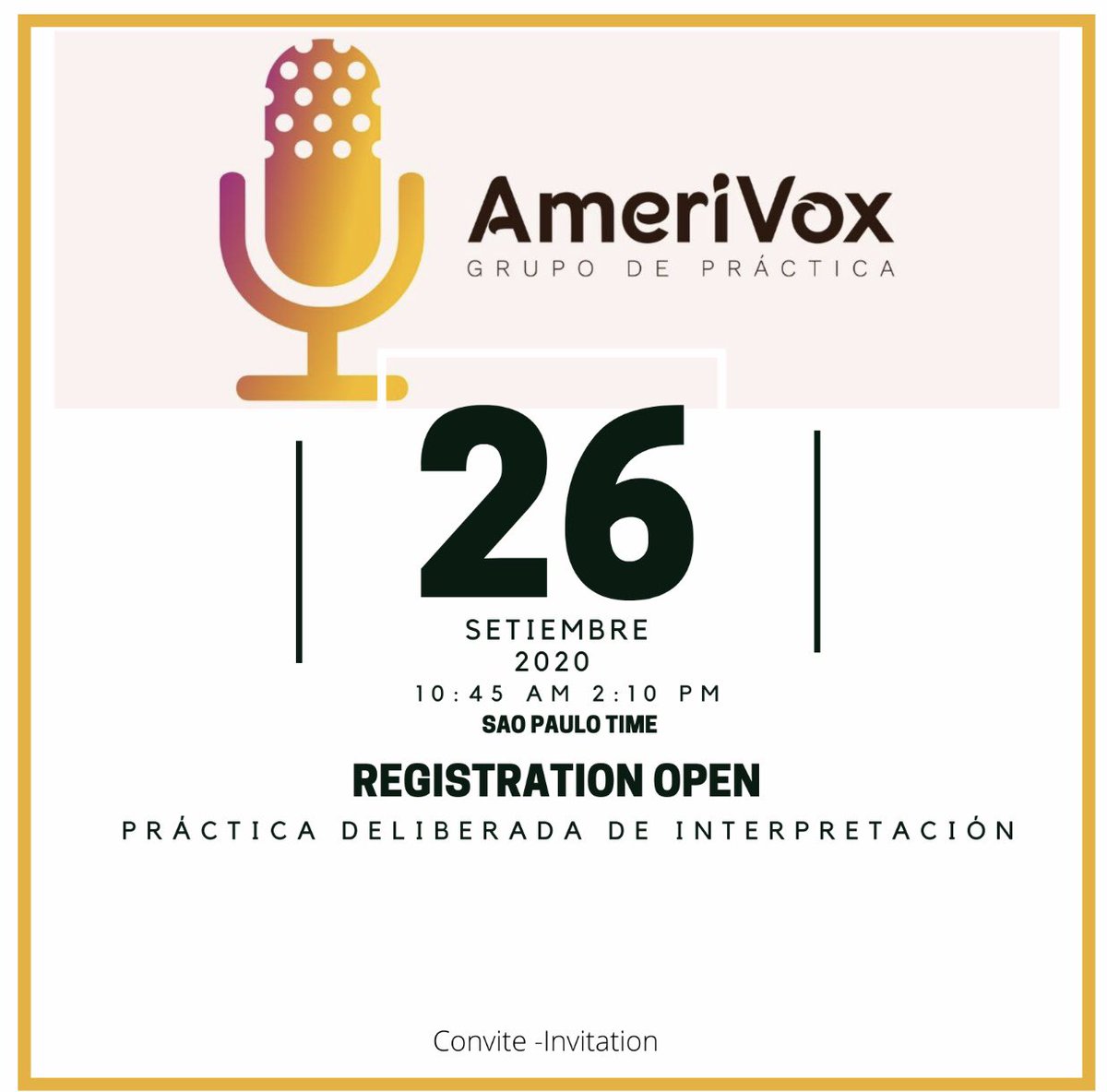 ameri_vox's tweet photo. Time to register!!! Inscripciones abiertas!!! Registrations close on Sept 19th, so we have time to pair up participants who don’t have a partner. Apúrense! Eng registration form: https://t.co/ZiiY4YptTE Formulario en español: https://t.co/Mqyh2q7L9s https://t.co/bWxKiTQHqF