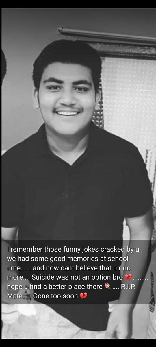 prabeenkumar53's tweet photo. A friend of mine namely Satyapragyan Sahu, Bhubaneswar, committed suicide because of the pressure and stress of neet exam.
 
May your soul rest in peace Brother. ❤️

@anubha1812 @LicypriyaK @lizwathuti @DrAsh_Mahendra @agupta_7 @Swamy39 
 
#BanNEET_SaveTNStudents
#WeWantJustice https://t.co/IXR66guUjy