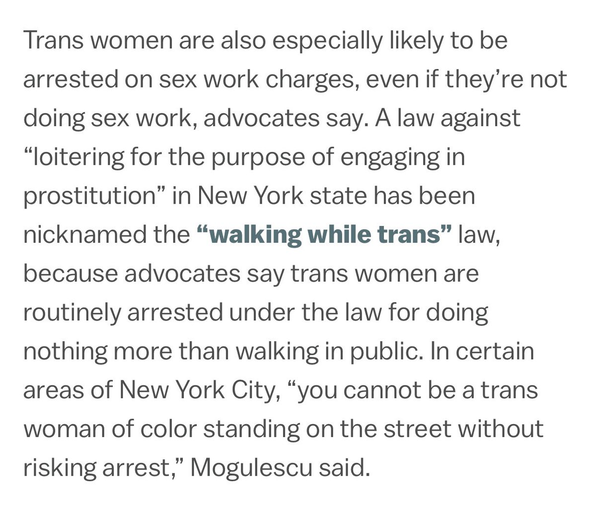 Does all of this criminalization disproportionately impact BIPOC and trans people? You bet it does.