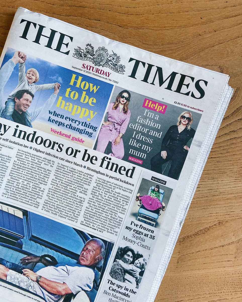 Hold the front page, because my mum is the tits: so here she is, on the front page of <a href="/thetimes/">The Times and The Sunday Times</a> today. I’m there too - and I’ve written about twinning with my mum and why ageism in fashion needs to get in the bin in <a href="/TimesMagazine/">Times Magazine</a> 
thetimes.co.uk/article/look-i…