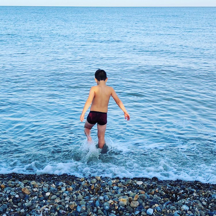 An evening on the beach .. just perfect ... mummy time! 💜