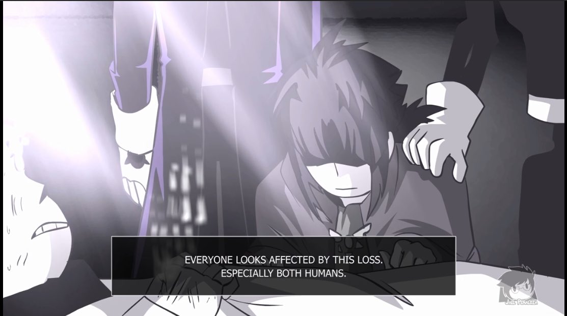 so In Timeline II (2) (where despite xChara‘s attachment xG killed Asgore to add drama of death) there was only a flash of it but apparently Cross was implied to be the first to be seriously hurt or killed(?)??? By xG??? since xFrisk got attached to Cross in that chapter too....