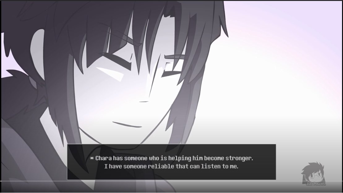 so In Timeline II (2) (where despite xChara‘s attachment xG killed Asgore to add drama of death) there was only a flash of it but apparently Cross was implied to be the first to be seriously hurt or killed(?)??? By xG??? since xFrisk got attached to Cross in that chapter too....