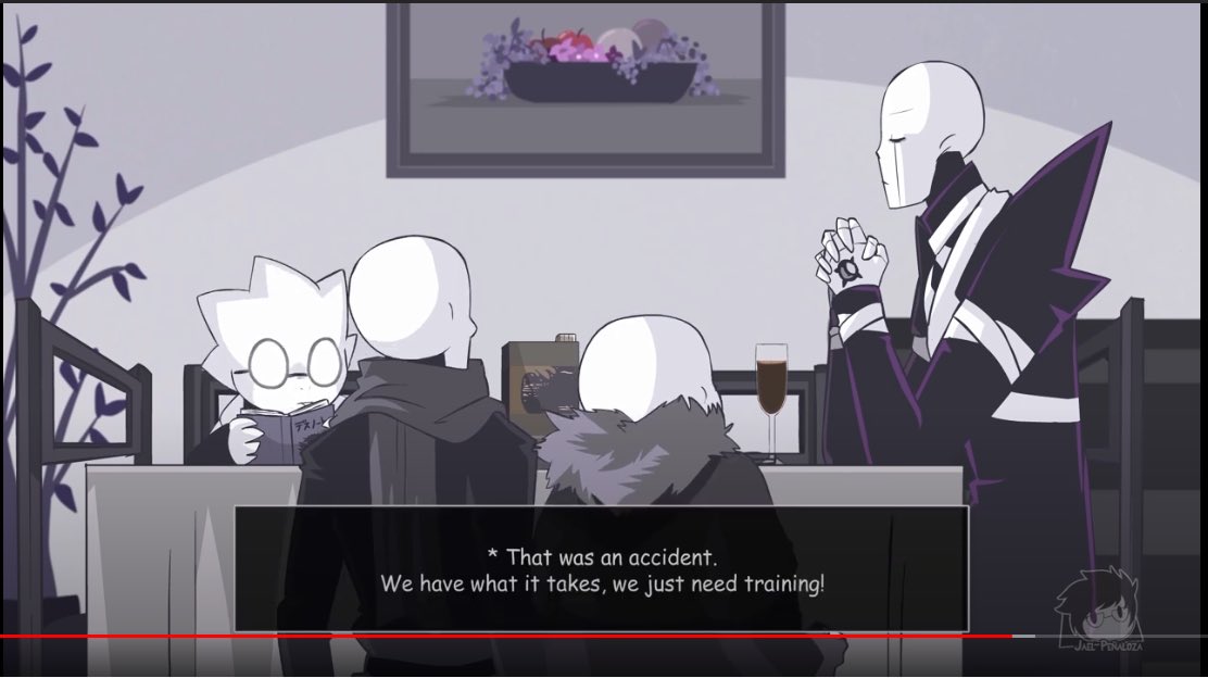 .......tho he also def went with the fluffy fellstyle hood later on (Timeline IX (9) and X (10)......(also i like how there’s a class of chocolate pie superior to every other kind of pie on Cross’s menu is and how xAlphys is reading death note here.....ahahaha