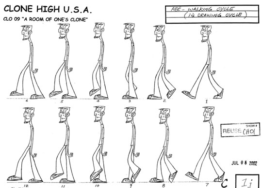 Abe Lincoln walk cycle
From the archived Clone High USA webpage. 