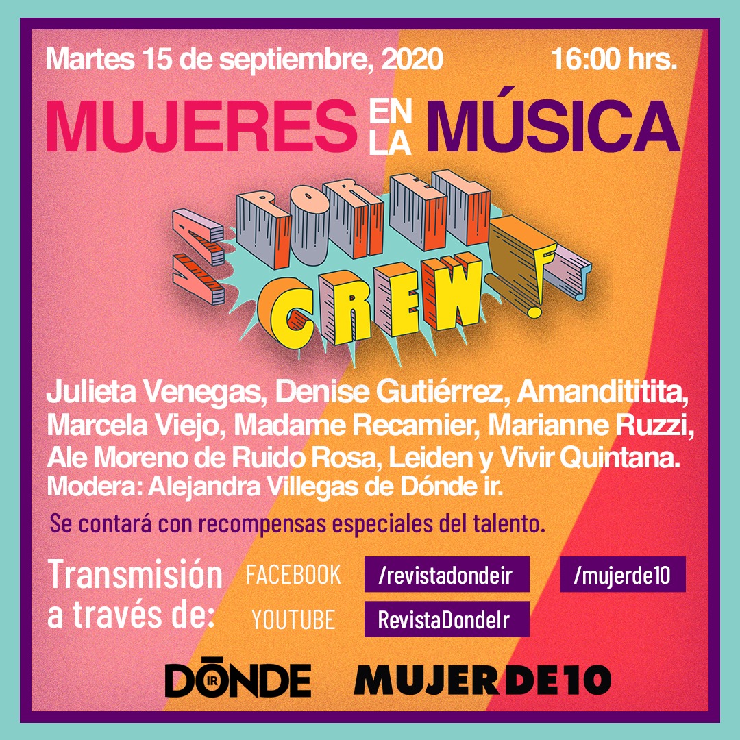 MUJERES EN MUSICA! No te lo pierdas! un evento con causa. Te esperamos. #vaporelcrew #meridianproaudio #mujeresenlamusica