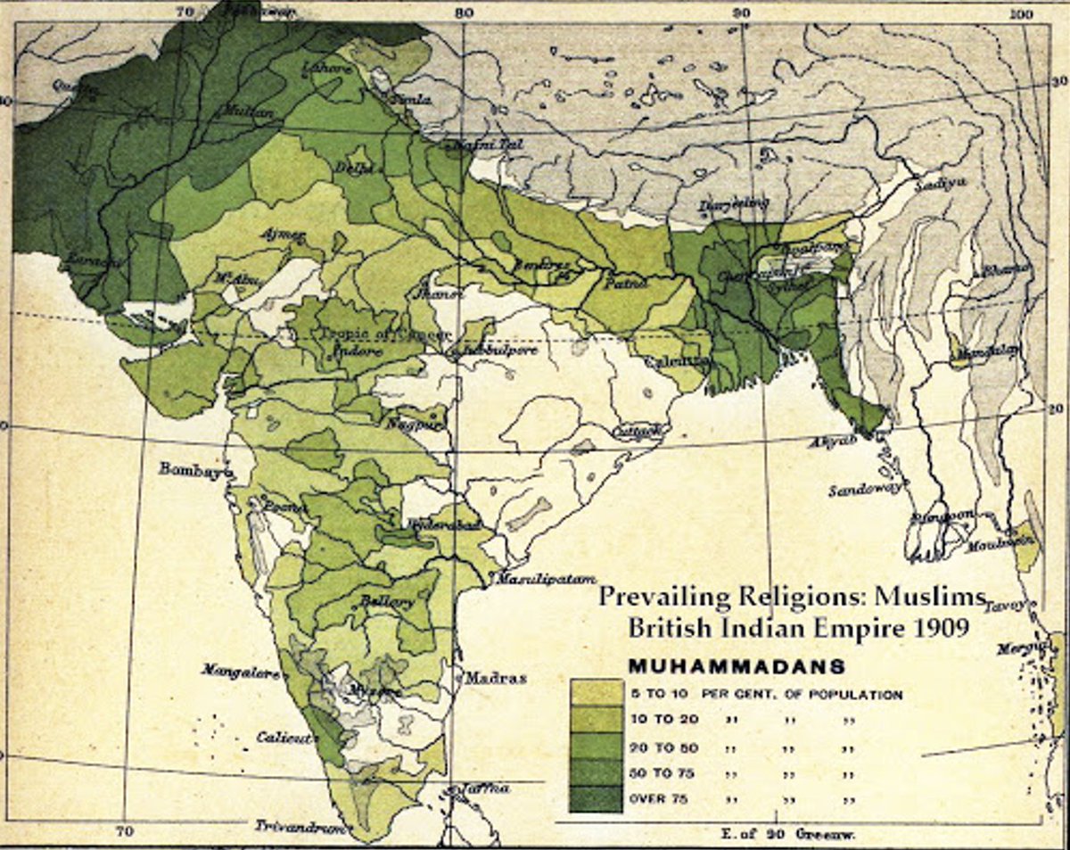 To clarify, I'm not asking about the presence of Islamic dynasties, but the percentage of Muslims in the population pre-partition.Why did Islam spread so much more to the Northeast than the South?