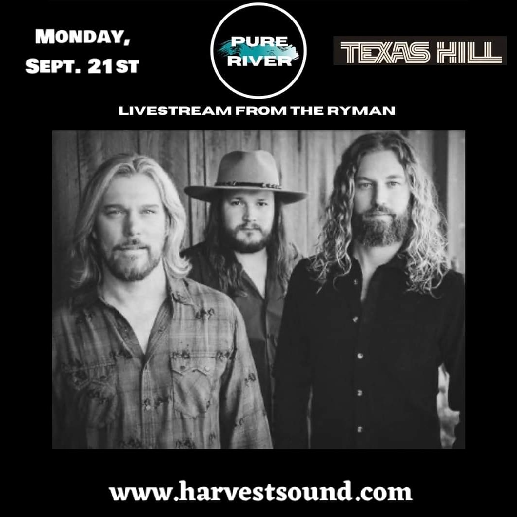 LisaCMobley's tweet photo. .@texashill performs at #PureRiver at @theryman on 9/21 at 9:00 p.m. CST.  Live stream vis @HarvestSound. 🙏🎵🙏🎸🙏🎶 https://t.co/lxe7mh2aGt