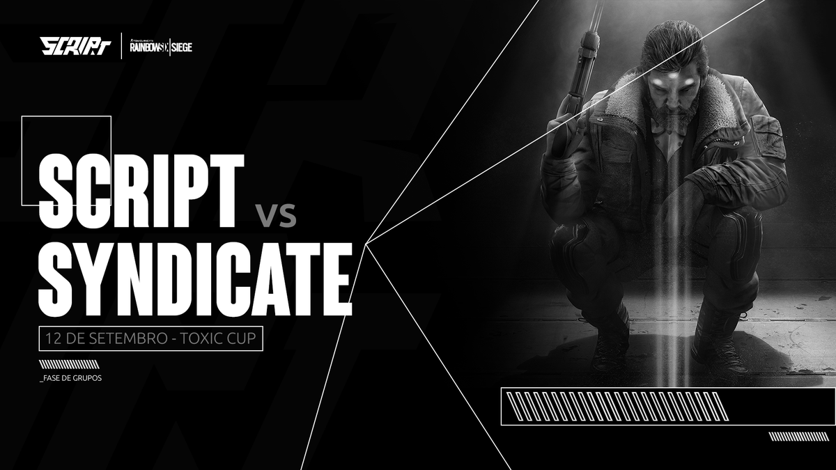 ScriptEsports's tweet photo. [R6] GAMEDAY!⚔️

Vamos à mais uma luta na fase de grupos da @txcompany_. Desta vez a disputa é contra a @SyndicateG_ !

⏰22h
💻Sem Transmissão

#GOSCRIPT https://t.co/0HpLQcw1Hl