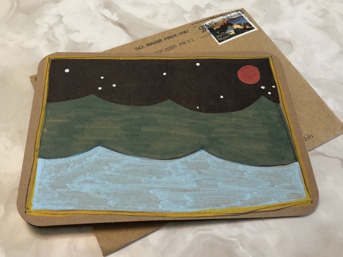 momlovesfilm's tweet photo. Opening the mail. A lovely card from my niece just cuz. #snailmailrules โค๏ธ https://t.co/HUGLvmYWcR