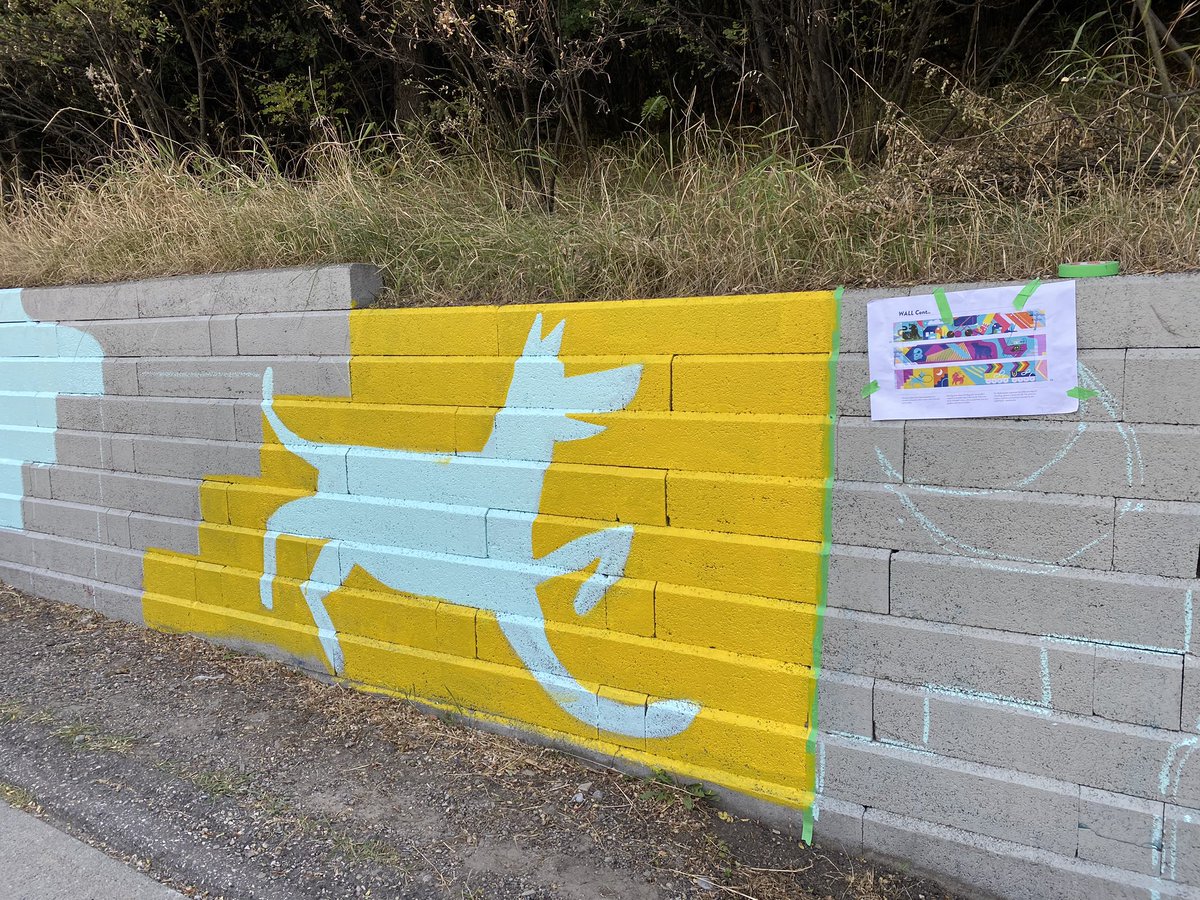 salamoureux's tweet photo. Mural alert! ✨
I’m super excited to be assisting @corybugden, Tyler Lemermeyer & Sydonne Warren as they transform the infamous ‘Walk of Doom’ along Centre Street into 500 feet of pure magic for @chcayyc ✨
We’ll be here all weekend! #YYCMagicWalk #YYC #calgary https://t.co/63vRiSgb2o