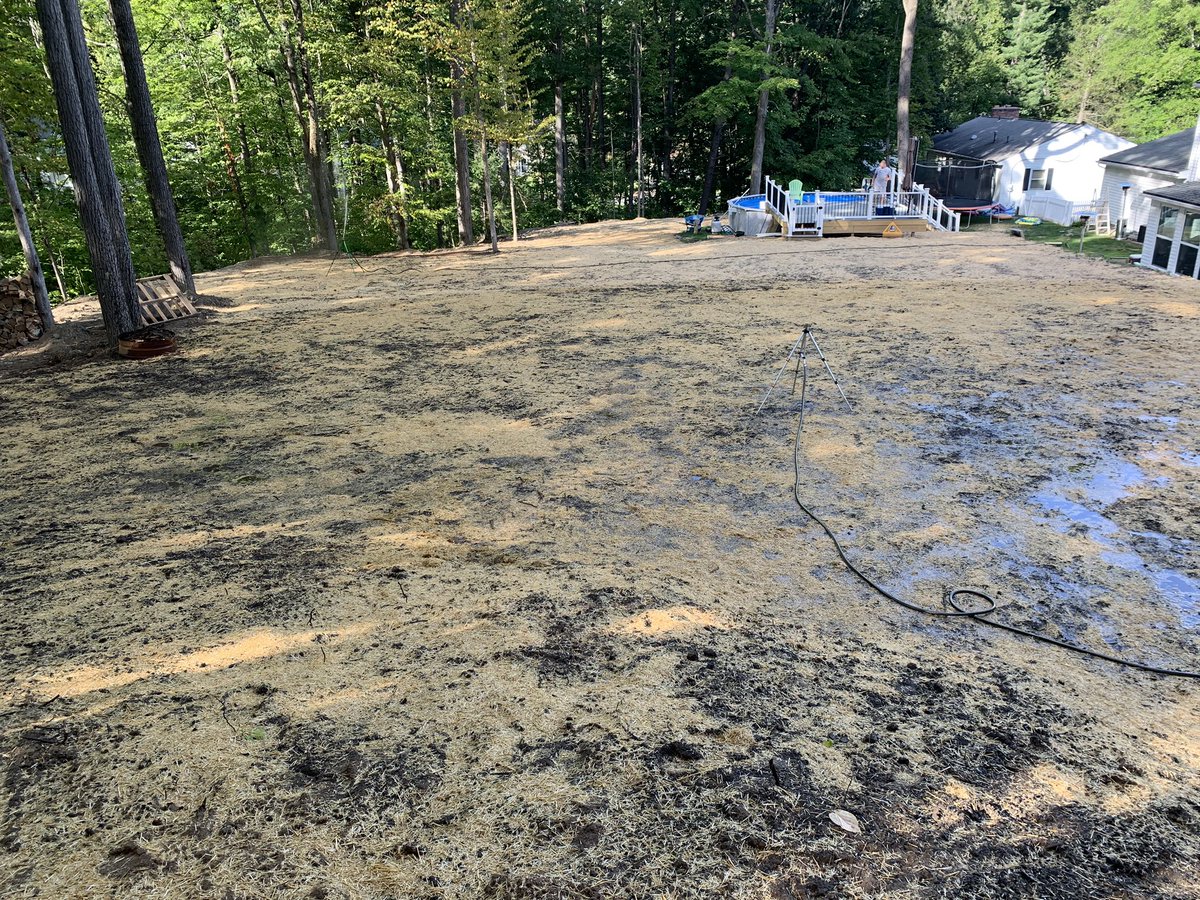 26_win's tweet photo. This landscaping project brought to you by Niskayuna Lacrosse. Huge thank you from Coach Adamo to everyone who came out to help! 3.5 hours and 36 yards of topsoil didn’t stand a chance! https://t.co/t07q97BirU