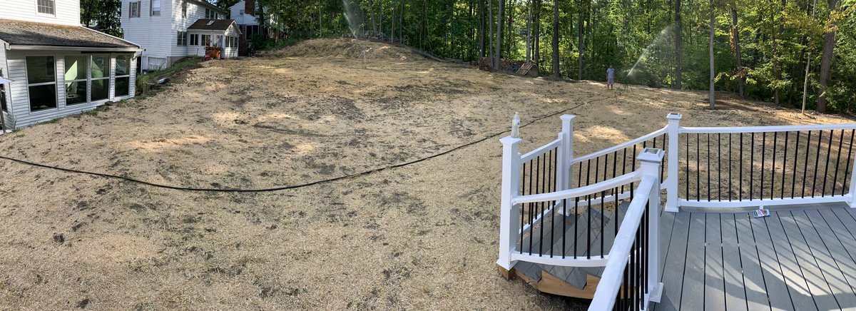26_win's tweet photo. This landscaping project brought to you by Niskayuna Lacrosse. Huge thank you from Coach Adamo to everyone who came out to help! 3.5 hours and 36 yards of topsoil didn’t stand a chance! https://t.co/t07q97BirU